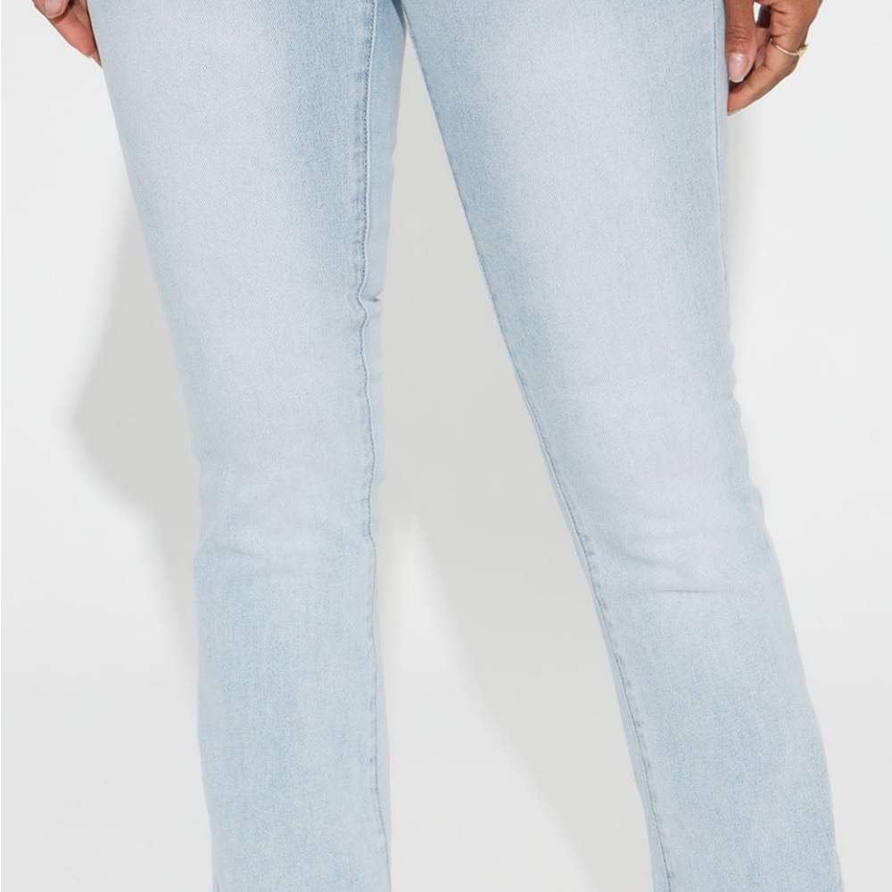 Fashion Nova Zenya Belted Stretch Flare Jeans